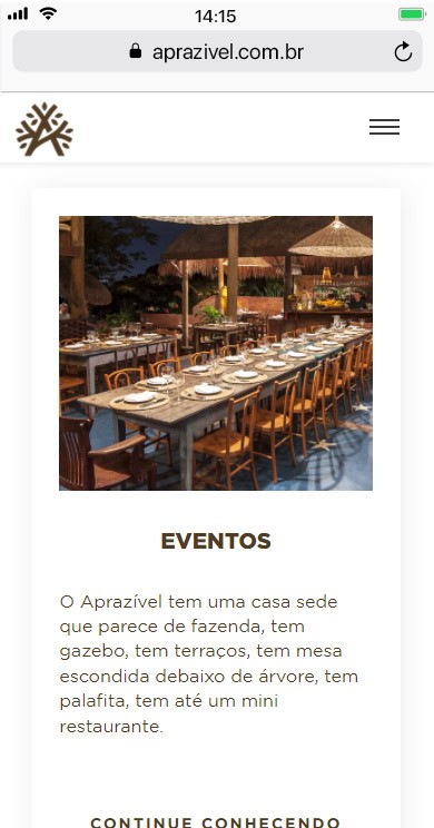 Destaques do site - Mobile