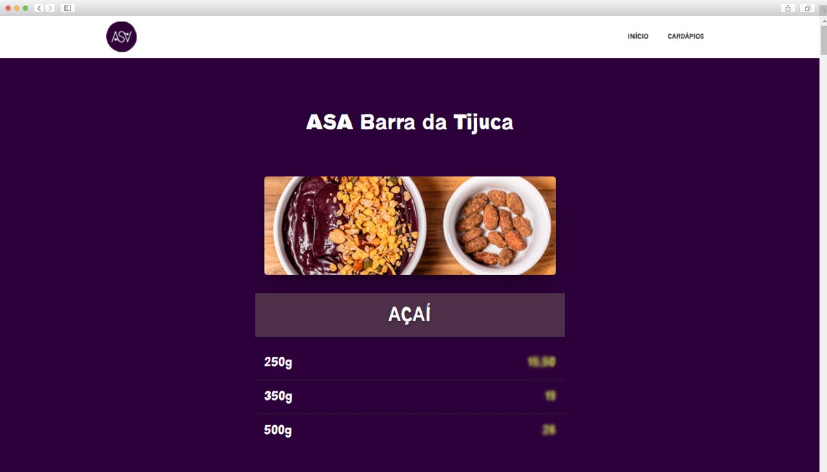Menu digital