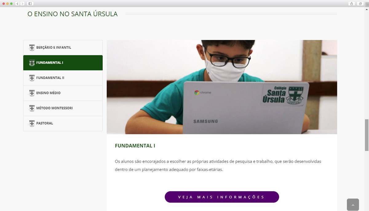 Site de Luxo para o Santa Úrsula